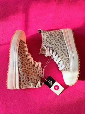Art Class Kids/Women Leopard Print High-Top Sneakers